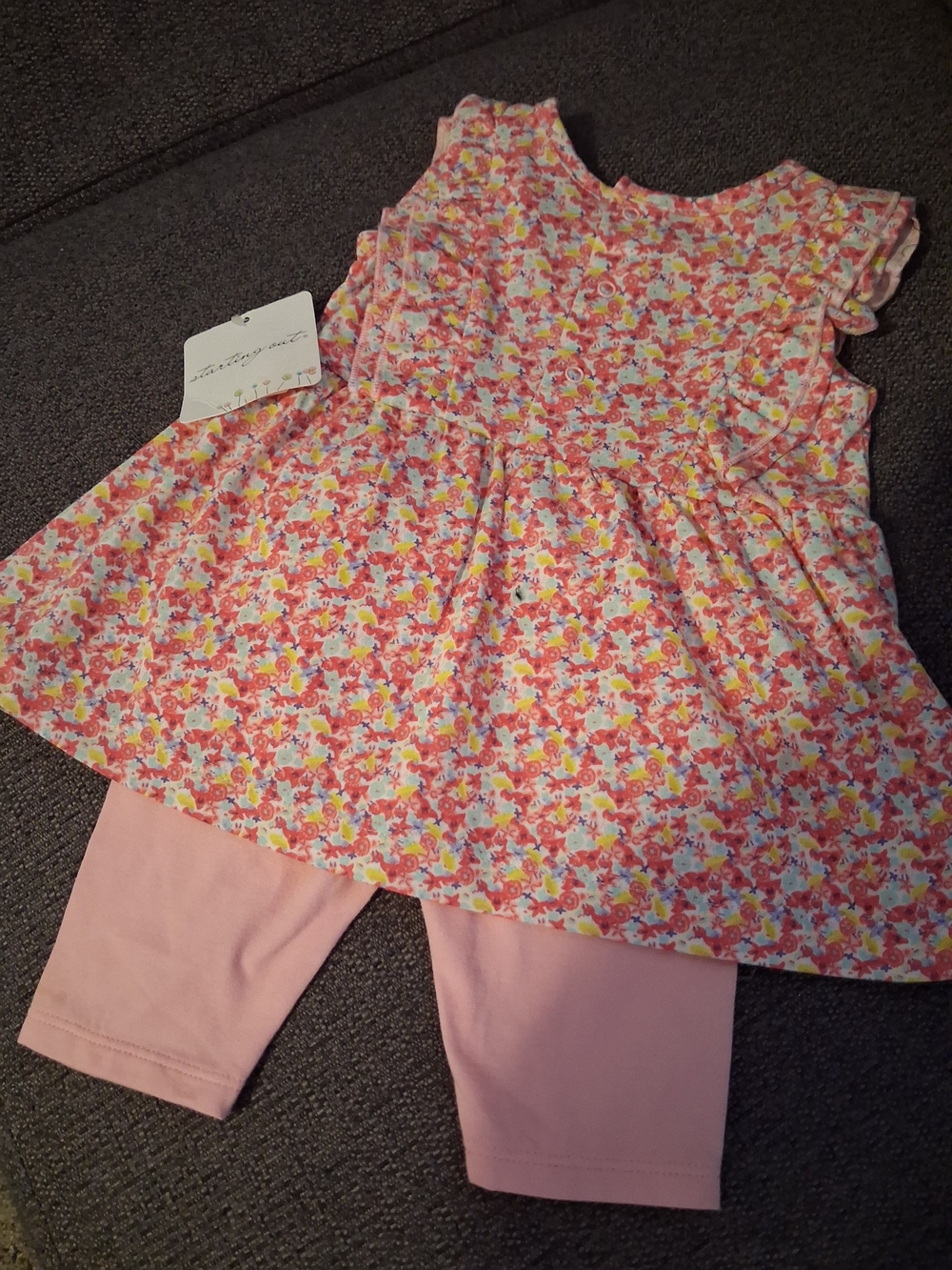 Starting Out Multicolor Floral Baby Tunic & Leggings Set